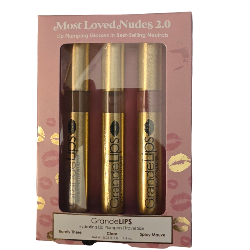 Grande Cosmetics Grande LIPS--Most Loved Nudes 2.0" Box Set NEW